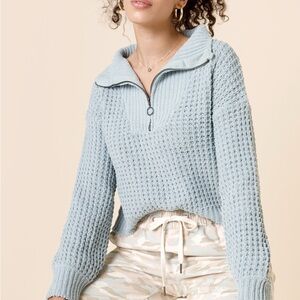 Women’s Quarter Zip Knit Sweater